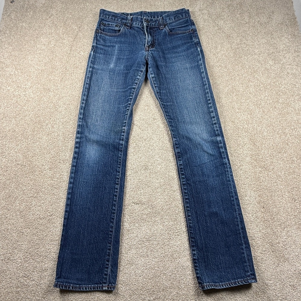 Uniqlo Mens 29 Blue Slim Fit Straight Jeans S001 Denim Pants